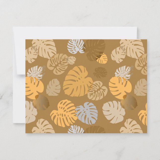 Multicolor Tropical Leaves 6 Card (Front)
