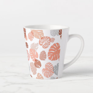 Multicolor Tropical Leaves 9 Latte Mug