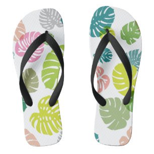 Multicolor Tropical Leaves Jandals