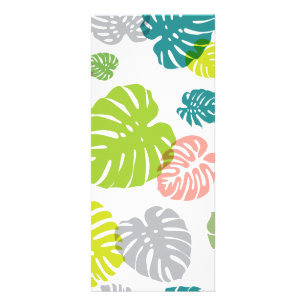Multicolor Tropical Leaves Rack Card