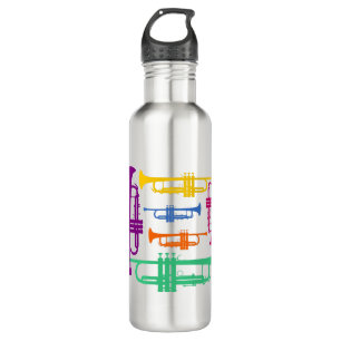 Multicolor Trumpet Brass Music Instrument 710 Ml Water Bottle