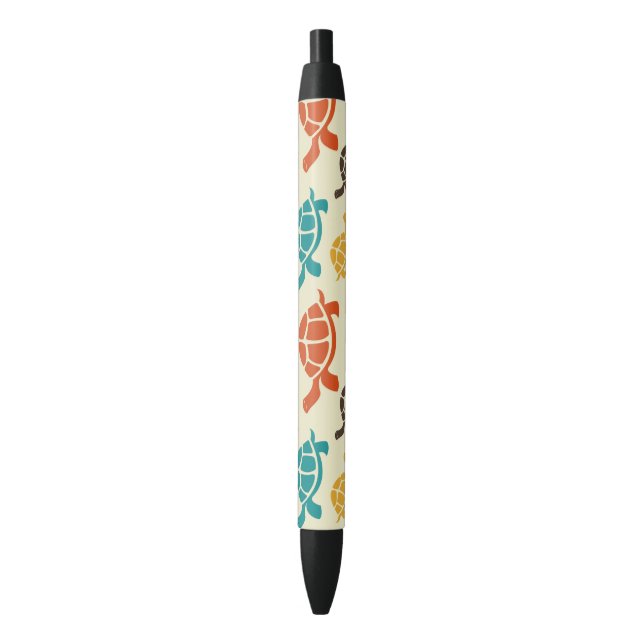 Multicolor Turtle Black Ink Pen (Front Vertical)