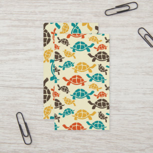 Multicolor Turtle Business Card