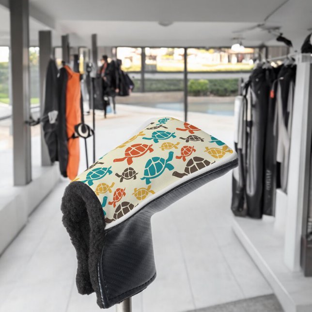 Multicolor Turtle Golf Head Cover (golf putter cover)