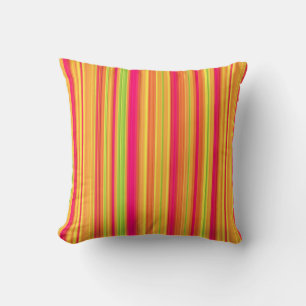 Multicolor Vertical Stripes Throw Pillow