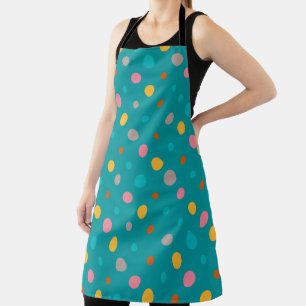 Multicolor Watercolor Dots 6 Apron