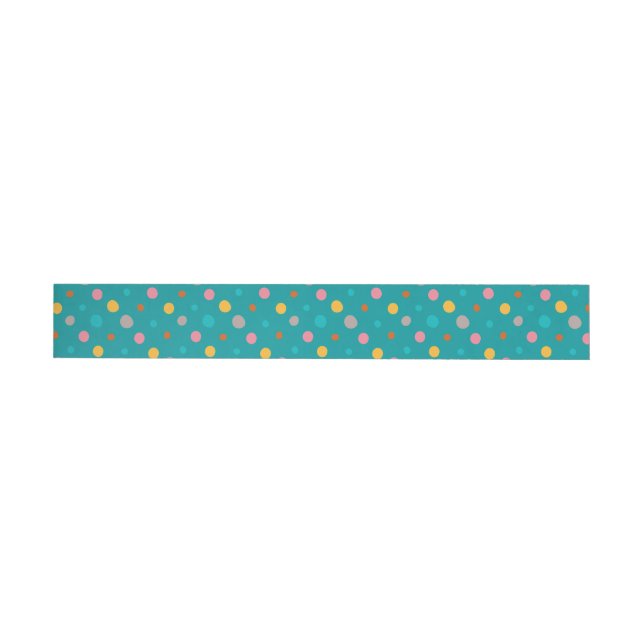 Multicolor Watercolor Dots 6 Wraparound Address Label (Individual)