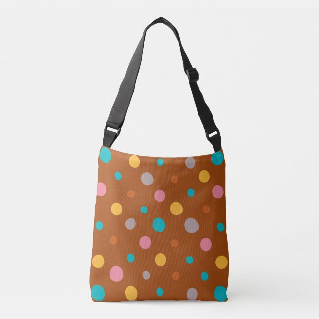 Multicolor Watercolor Dots 7 Crossbody Bag (Front)