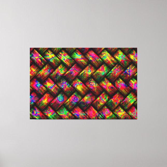 Multicolor Weave 1 Canvas Print (Front)