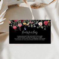 Multicolor Wildflower Baby Shower Book Request