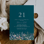 Multicolor Wildflower Green 21st Birthday Party Invitation<br><div class="desc">This multicolor wildflower green 21st birthday party invitation is perfect for a modern event. The design features watercolor pink,  blush,  purple,  red,  burgundy,  yellow,  white flowers and butterflies with greenery neatly bunched in elegant floral bouquets.</div>