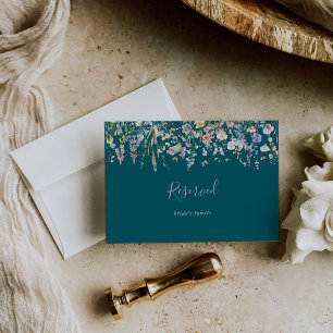 Multicolor Wildflower Green Wedding Reserved Sign