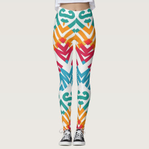 Multicolor zigzag pattern "Ratti_Creative_Arts"  L Leggings