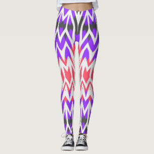 Multicolor zigzag pattern "Ratti_Creative_Arts" Leggings