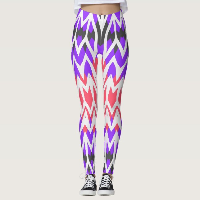 Multicolor zigzag pattern "Ratti_Creative_Arts"   Leggings (Front)