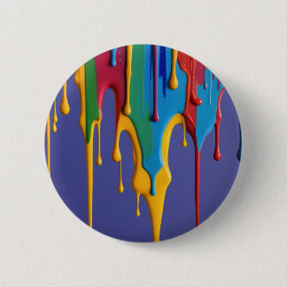 Multicolored Abstract AI dripping paint button