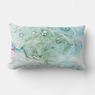 Multicolored abstract artwork lumbar cushion
