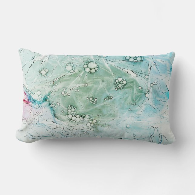 Multicolored abstract artwork lumbar cushion (Front)