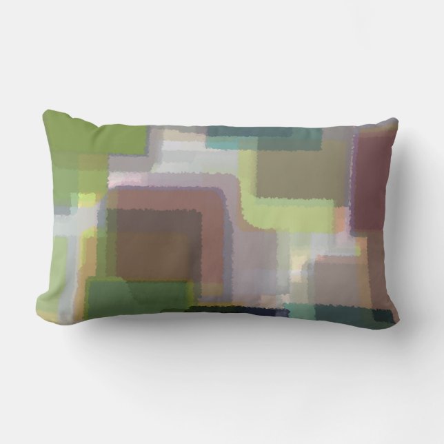 Multicolored Abstract Lumbar Cushion (Front)