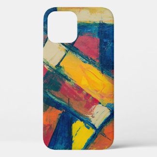 Multicolored abstract painting iPhone 12 case