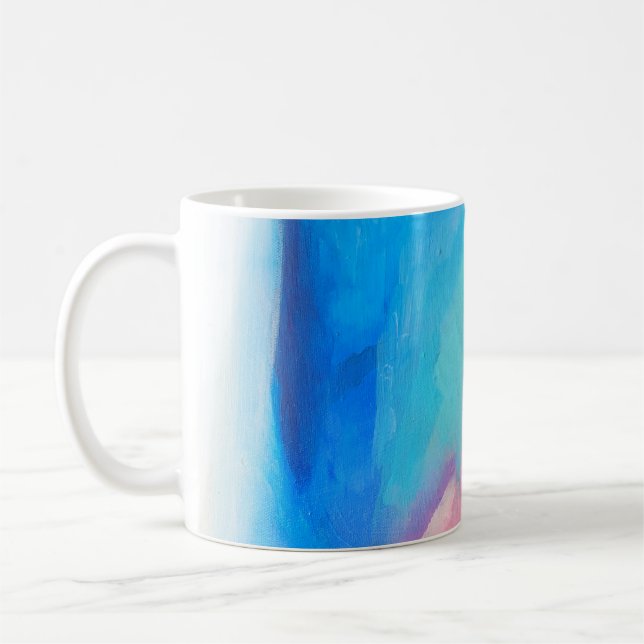 Multicolored abstract painting coffee mug (Left)