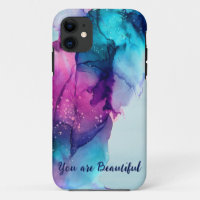 Multicolored abstract painting iphone case