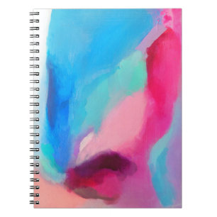 Multicolored abstract painting notebook