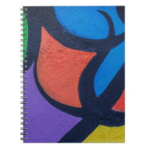 Multicolored abstract painting notebook
