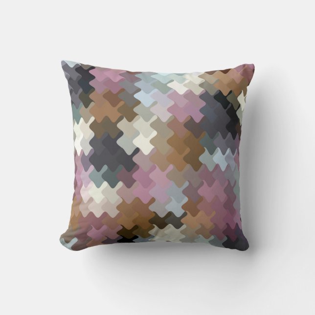 Multicolored Abstract Pattern Cushion (Front)