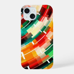 Multicolored Abstract Pattern iPhone 15 Case