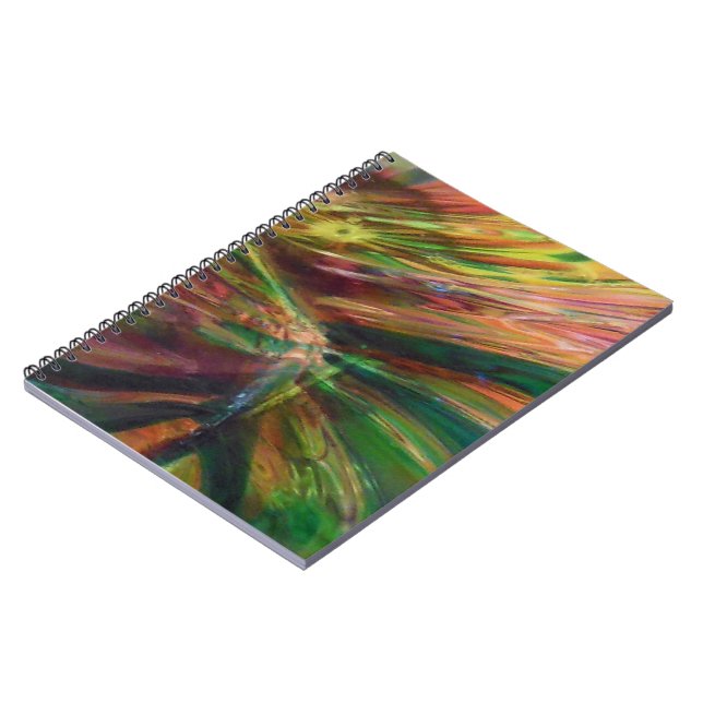 Multicolored Abstract Spiral Notebook (Left Side)