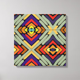 Multicolored Abstract Stripes Canvas Print