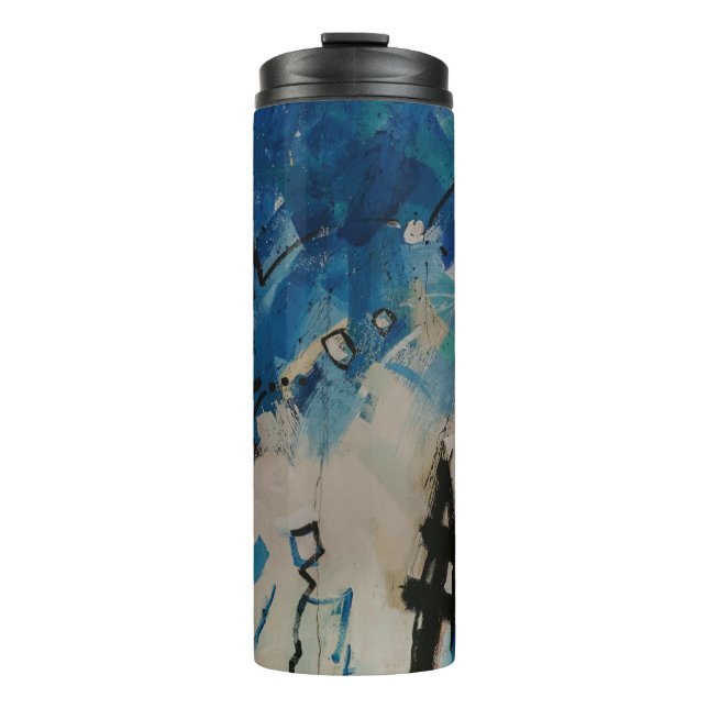 Multicolored abstract wall thermal tumbler (Front)