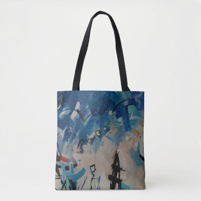 Multicolored abstract wall tote bag (Front)