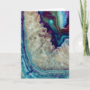 Multicolored agate card
