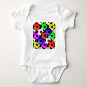 Multicolored American Soccer or Football Baby Bodysuit