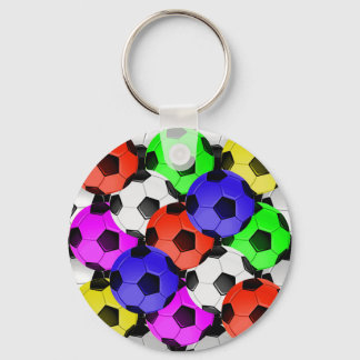 Multicolored American Soccer or Football Key Ring