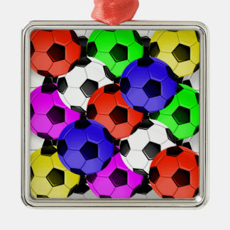 Multicolored American Soccer or Football Metal Tree Decoration