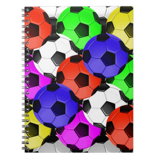 Multicolored American Soccer or Football Spiral Notebook