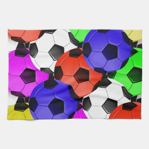 Multicolored American Soccer or Football Tea Towel