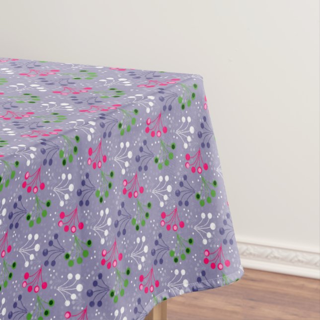 Multicolored berry simple pattern retro sixties tablecloth (In Situ)