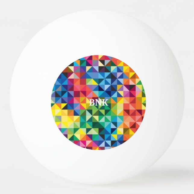 Multicolored BNK High Quality Ping Pong Ball  (Front)