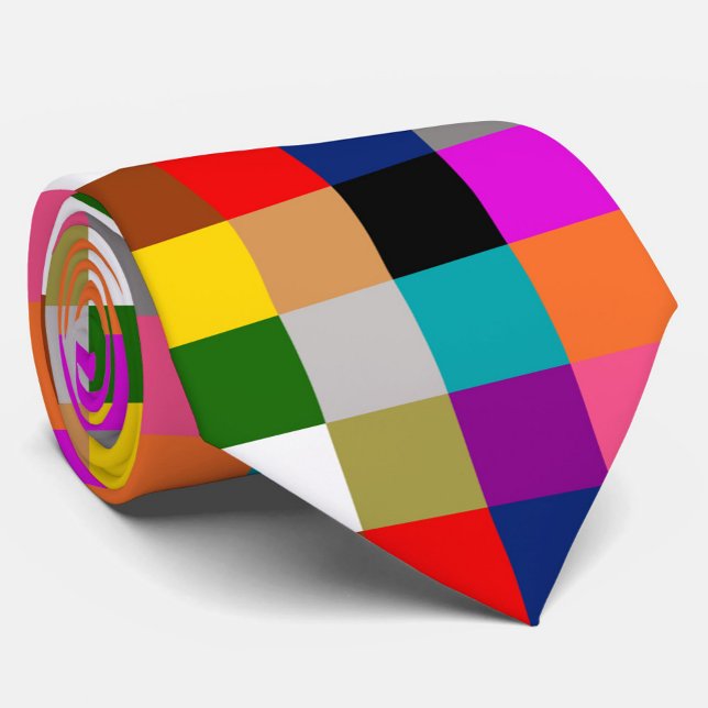 Multicolored Bold Colour Blocks Design  Tie (Creator Uploaded)