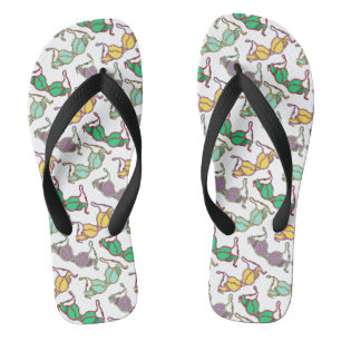 Multicolored Bra Pattern Jandals