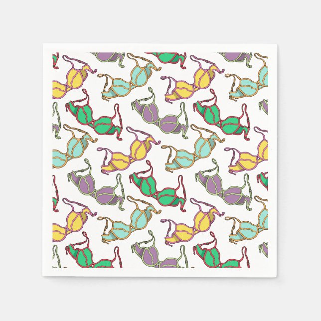 Multicolored Bra Pattern Napkin (Front)