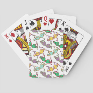 Multicolored Bra Pattern Playing Cards