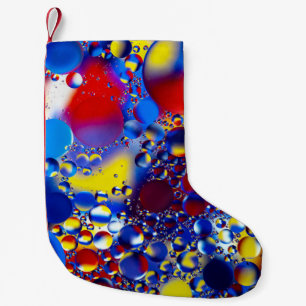 Multicolored bubbles small christmas stocking