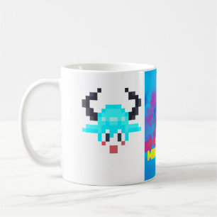 multicolored bull coffee mug