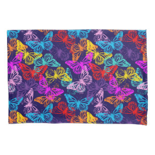 Multicolored Butterflies Pattern Pillowcase
