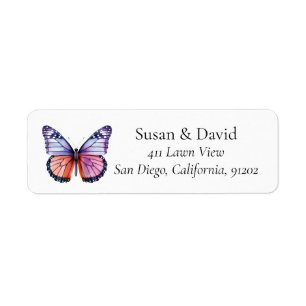 Multicolored Butterfly Address